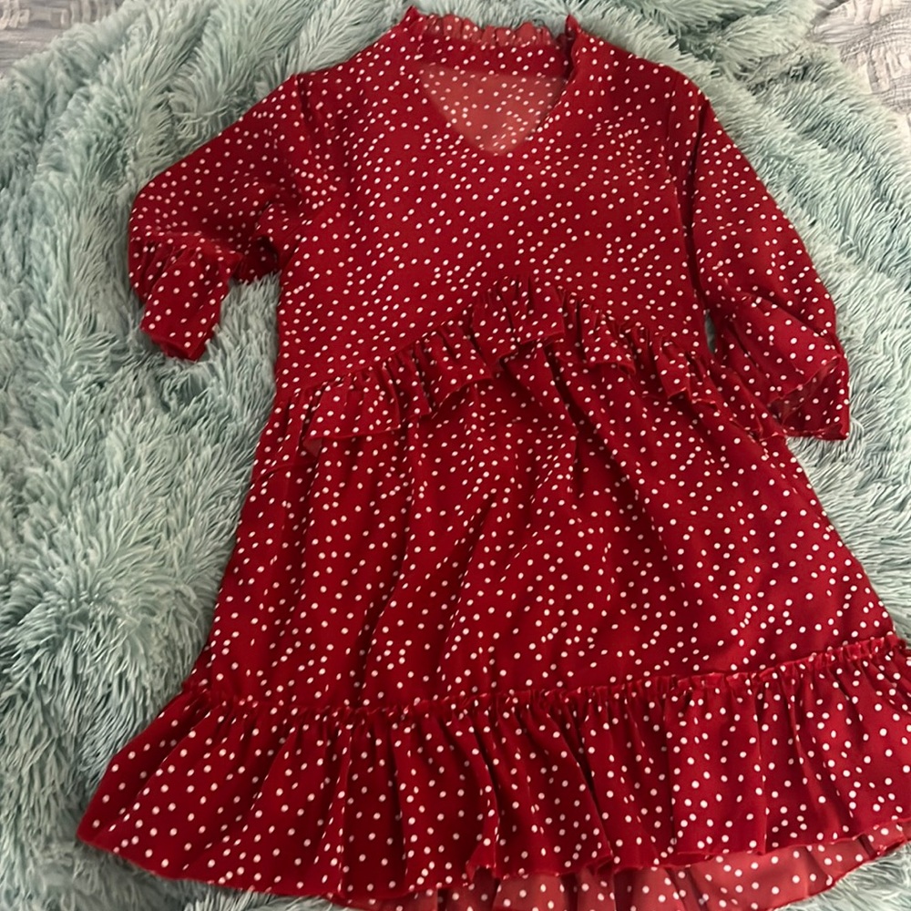 Amazon Red Polka Dot Dress